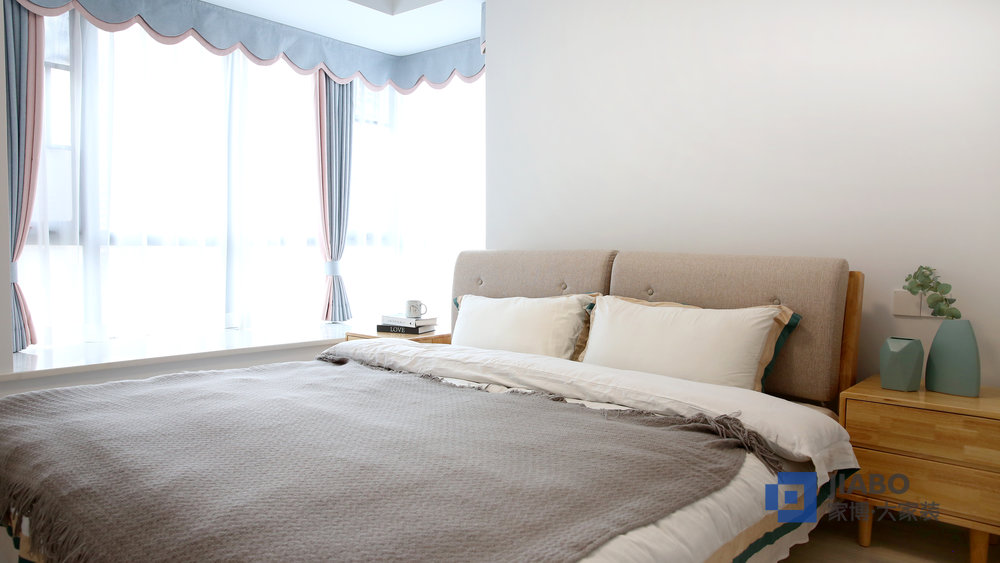 誠(chéng)發(fā)錦城三室兩廳北歐風(fēng)格裝修案例 8主臥.jpg