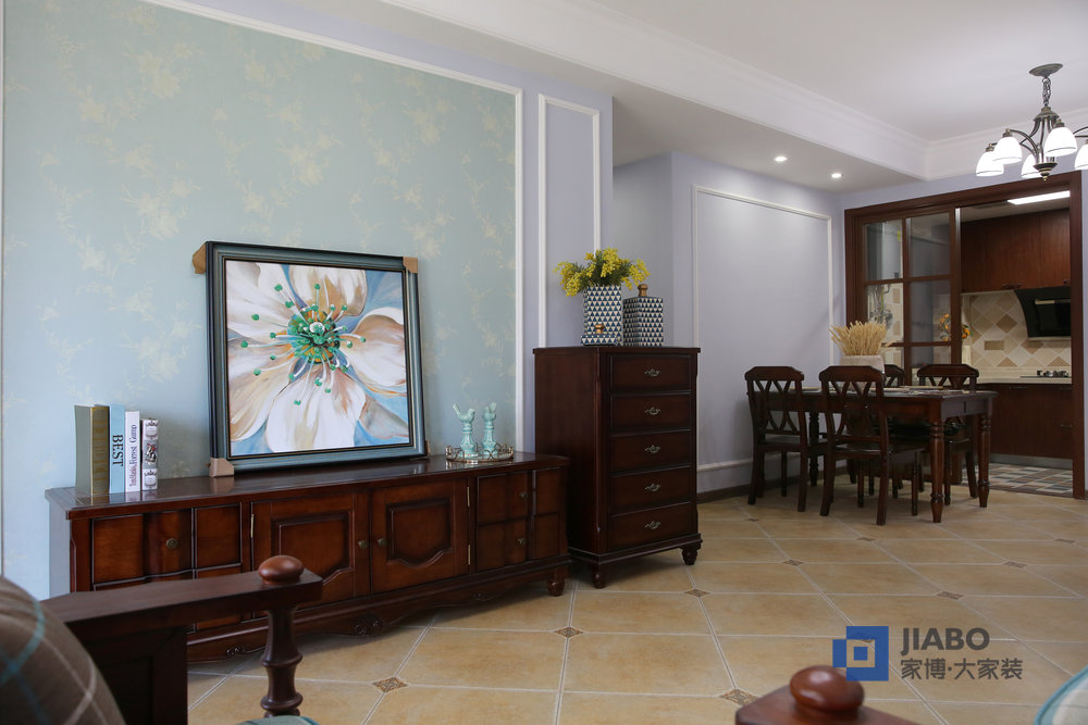 株洲春藤小鎮(zhèn)87㎡兩室兩廳裝修樣板間 客廳.jpg